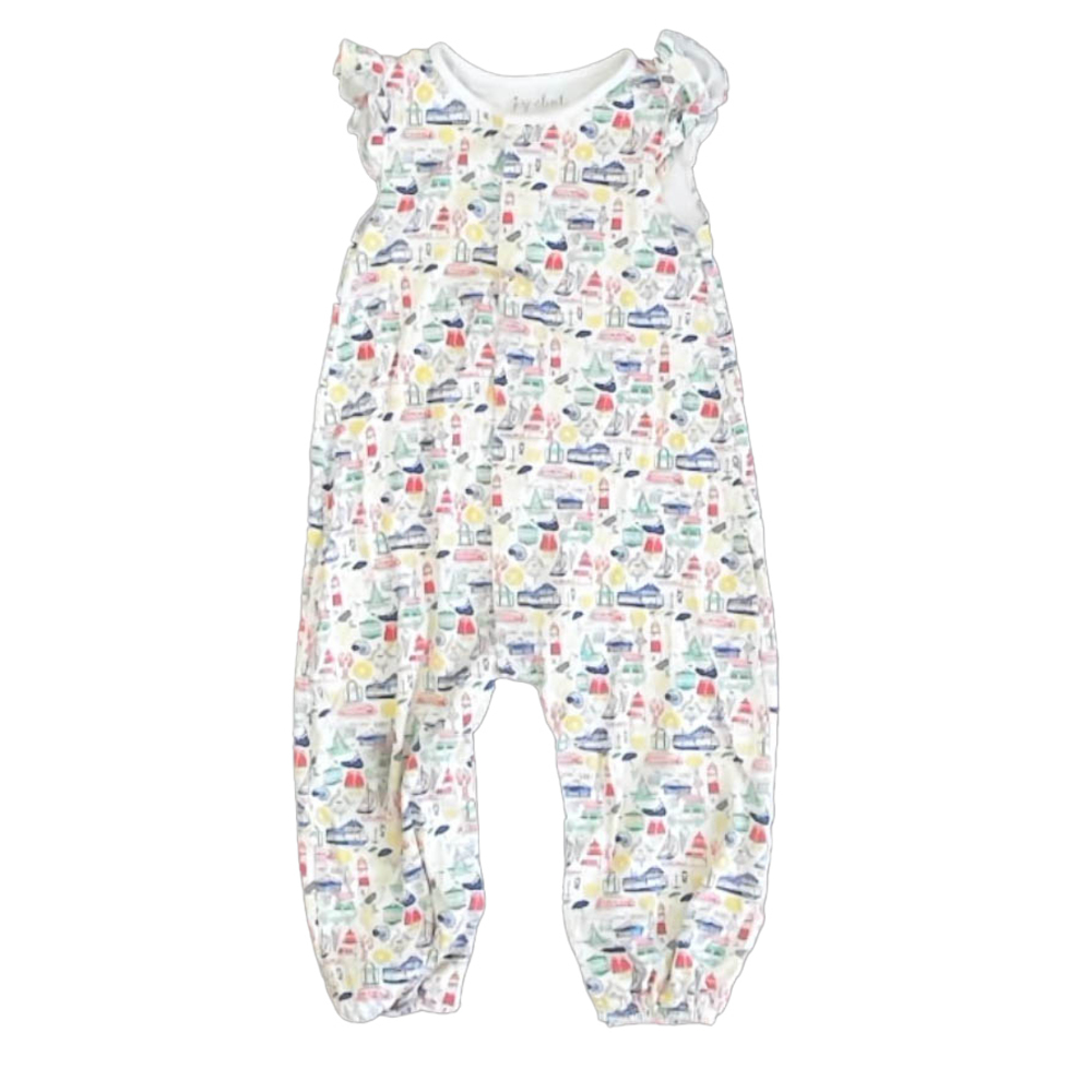 Joy Street Girls White Nautical Romper size: 2T